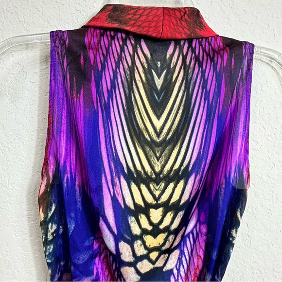 Boston Proper Snake-print Wrap Blouse Sz 2 - Picture 7 of 12